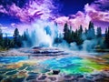 Violet geyser minerals geology boiling fluid