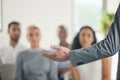 There will never be another like you. a group of business people watching a presentation. Royalty Free Stock Photo