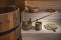 The interior of the bath in the palace of Tsar Alexei Mikhailovich in the Kolomenskoye Museum-Reserve, Moscow city, Russia Royalty Free Stock Photo