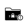 Black solid icon for Thereby, by that and secure