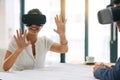 Theres much to discover in the virtual domain. a young businesswoman wearing a VR headset while working with a colleague