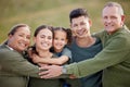 Theres nothing we love more than spending time together. a multi-generational family spending time together outdoors. Royalty Free Stock Photo