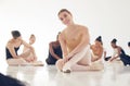 Theres nothing wrong with fear. a group of young ballerinas preparing for their routine.