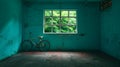 Theres Old Bicycle The Window The Entrywa Royalty Free Stock Photo