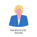 Theresa May portrait illustration