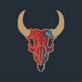 Thermal bull vector art logo