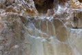 Thermal cave bath and resort with stones and rocks and thermal water. Nature background. Health resort. Royalty Free Stock Photo