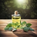 Spa concept for relaxation, aromatizing oils, image created with AI