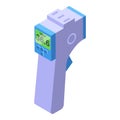 Thermal control icon isometric vector. Camera temperature