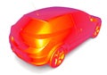 Thermal image of a car