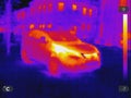 Thermal Image of a car Royalty Free Stock Photo