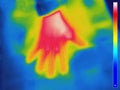 Thermal image of Human hand and finger using Thermal camera