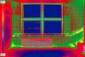 Thermal Image of Radiator Heater and a window on a building