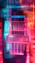 thermal image showing heat dissipation in an advanced microchip design