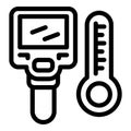 Thermal imager icon, outline style Royalty Free Stock Photo