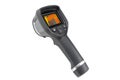 Thermal imager isolated on a white background. Monitoring the temperature distribution of the investigated surface. Thermal