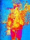 thermal imaging human body multicolor image Royalty Free Stock Photo
