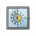 Thermal Insulation Window Icon for Climate Control Royalty Free Stock Photo