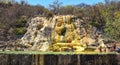 Thermal Mineral Spring Hierve el Agua, natural rock formations in Oaxaca, Mexico