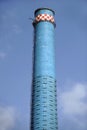 Thermal power plant blue smoke tower Royalty Free Stock Photo