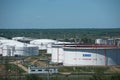 Pavlodar, Kazakhstan - 05.29.2015 : Industrial fuel storage at a thermal power plant