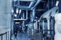 Thermal power plant piping and instrumentation Royalty Free Stock Photo