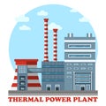 Thermal power station and plant for heating