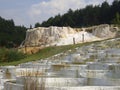 Thermal resort of Egerszalok hill covered with salt armor