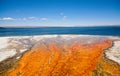 Thermal runoff into Yellowstone Lake