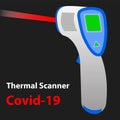 Thermal Scanner Temperature capture device for covid-19. Infrared forehead temperature thermometer to check fever