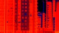 Thermal scanning of new multi-storey buildings Royalty Free Stock Photo