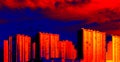 Thermal scanning of new multi-storey buildings Royalty Free Stock Photo