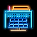 thermal solar stations neon glow icon illustration