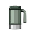 thermal thermos cup cartoon vector illustration Royalty Free Stock Photo