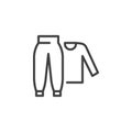 Thermal underwear line icon