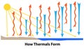 How Thermals Form Weather Diagram Royalty Free Stock Photo