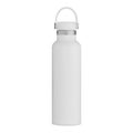 Thermo bottle. Metal water thermo flask mockup
