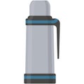 Thermo bottle vector stainless water flask isolated
