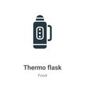 Thermo flask vector icon on white background. Flat vector thermo flask icon symbol sign from modern food collection for mobile Royalty Free Stock Photo