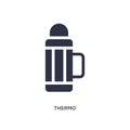 thermo icon on white background. Simple element illustration from camping concept