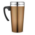 Thermo mug mockup. Travel coffee cup. Metal flask