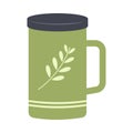 Thermo mugs flat style, Thermos flask vector flat icon style illustration Royalty Free Stock Photo