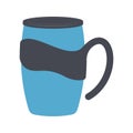 Thermo mugs flat style, Thermos flask vector flat icon style illustration Royalty Free Stock Photo