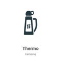 Thermo vector icon on white background. Flat vector thermo icon symbol sign from modern camping collection for mobile concept and