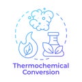 Thermochemical conversion blue gradient concept icon Royalty Free Stock Photo