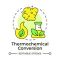 Thermochemical conversion multi color concept icon Royalty Free Stock Photo