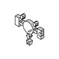 thermodynamics principles mechanical engineer isometric icon vector illustration