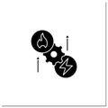 Thermoelectric generator glyph icon