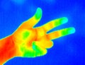 Thermograph-3 fingers Royalty Free Stock Photo