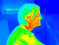 Thermograph-girl profile1 Royalty Free Stock Photo